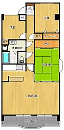 パレドーレ春日 3LDKの間取図画像