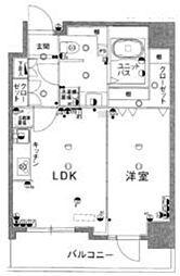 スカイコート日本橋人形町第5 10階1LDKの間取り