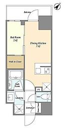 グランカーサ横濱石川町 1DKの間取図画像
