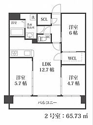 Libertur 3LDKの間取図画像