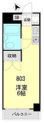 TOP川崎第5 ワンルームの間取図画像
