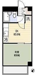 セダーバック 1DKの間取図画像