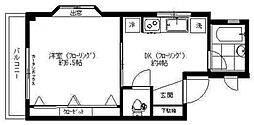 リブパレス 1DKの間取図画像