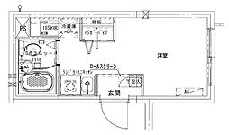 CREAL住吉II 2階ワンルームの間取り