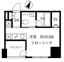 パークリュクス銀座8丁目mono ワンルームの間取図画像