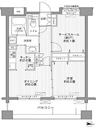 リベルタ港北 1SDKの間取図画像