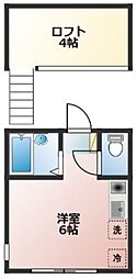 ユナイトベイヒルズ西横浜 ワンルームの間取図画像