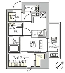 アークマーク大塚 1DKの間取図画像