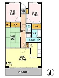 ルーチェ緑が丘A棟 3LDKの間取図画像