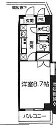 ホームラふじみ野 1Kの間取図画像