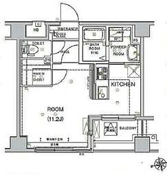 ラフィネール ワンルームの間取図画像