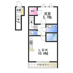 ルチャーマ。 1LDKの間取図画像