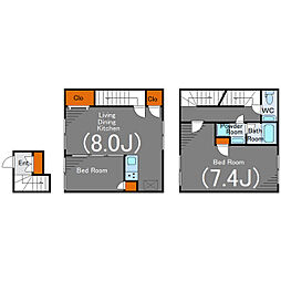 BeverlyHomes神宮前-AP 2LDKの間取図画像