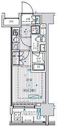 アーリアシティ川崎 1Kの間取図画像