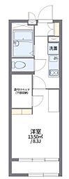レオパレスセードル2 1Kの間取図画像