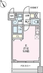 ナウ・ビレッヂ ワンルームの間取図画像