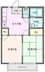 ヴィオレ久米川 2DKの間取図画像