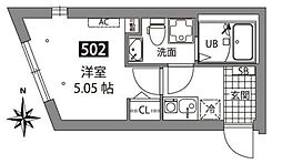 アザレア板橋(旧(仮称)板橋1丁目PJ共同住宅) 1Kの間取図画像