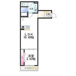 Fstyle常磐町 3階1LDKの間取り