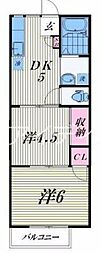 NKサンパレス 2DKの間取図画像