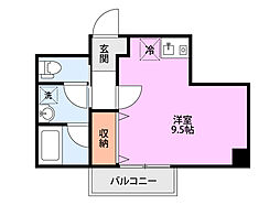 リヴィエール ワンルームの間取図画像