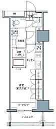 パークハビオ東中野 ワンルームの間取図画像