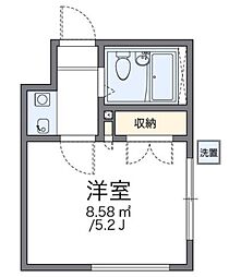 レオパレスTANAKA 1階1Kの間取り
