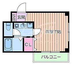 アールマンション 1Kの間取図画像