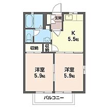 アッチェル　Ｃ 00201 ｜ 神奈川県藤沢市渡内１丁目8-1（賃貸アパート2K・2階・38.50㎡） その2