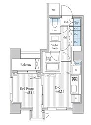 PlatinumView白金台 1DKの間取図画像