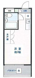 メゾン・ド・サンティエ ワンルームの間取図画像
