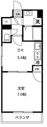 スカール千葉みなと 1DKの間取図画像