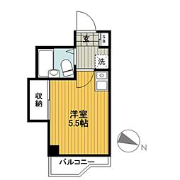 池田ビル ワンルームの間取図画像
