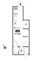 テラッツア久我山 ワンルームの間取図画像