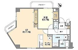 田端パインマンション高台通り 1LDKの間取図画像