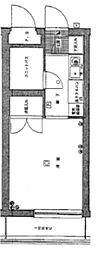 ペガサスマンション百合ケ丘 ワンルームの間取図画像