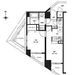 ルピナス本駒込 1LDKの間取図画像