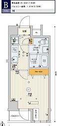 スカイコート文京江戸川橋 1Kの間取図画像