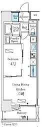 プライマル上野・稲荷町 1LDKの間取図画像