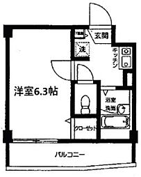 メゾン石神東池袋 3階1Kの間取り