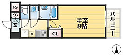 LIVIAZ KOBE SOLEIL 1Kの間取図画像