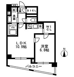 レジディア中落合-A 1LDKの間取図画像