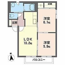 メゾン・ジョワイユ　Ａ 202 ｜ 岩手県奥州市水沢字多賀100-1（賃貸アパート2LDK・2階・49.30㎡） その2