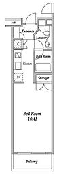 HF碑文谷レジデンス ワンルームの間取図画像