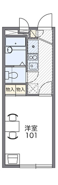 レオパレスニューさがみ(21500) 104｜神奈川県相模原市中央区矢部１丁目(賃貸アパート1K・1階・19.87㎡)の写真 その2