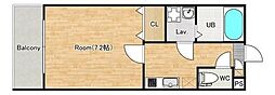 ジーメゾン千葉村田町 1Kの間取図画像
