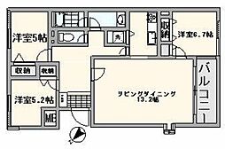 ウイスタリアコートA 3LDKの間取図画像