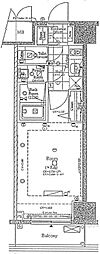 コンシェリア芝公園マスターズヴィラ 1Kの間取図画像