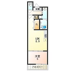 フジパレス池田南2番館 1LDKの間取図画像