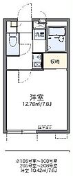 レオパレスレスト 1Kの間取図画像